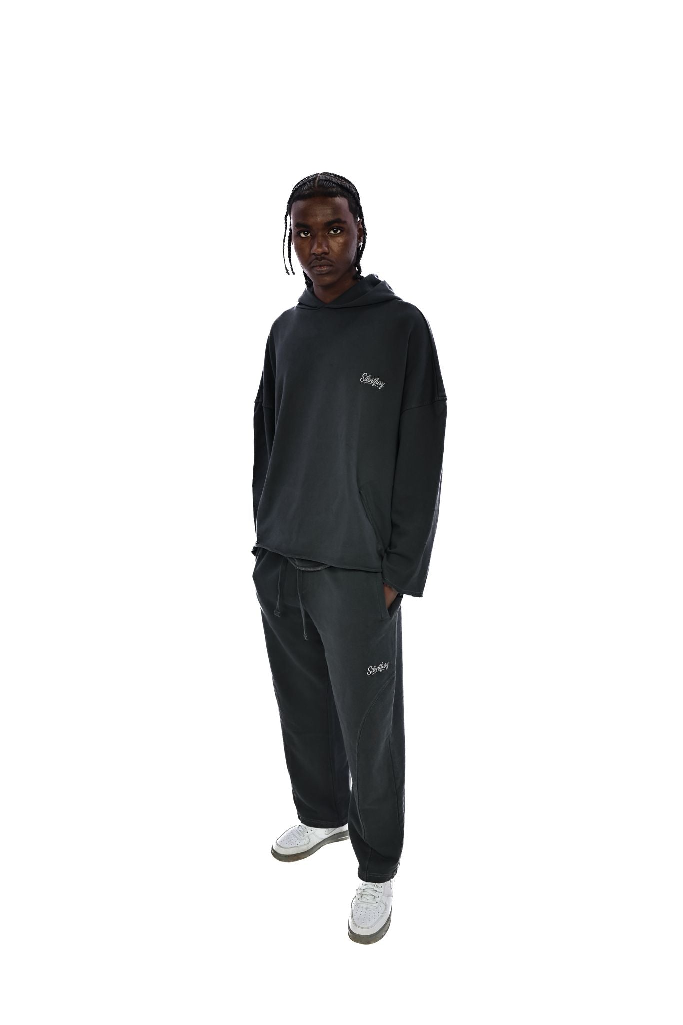Washed Core Unisex Hoodie – Dark Grey