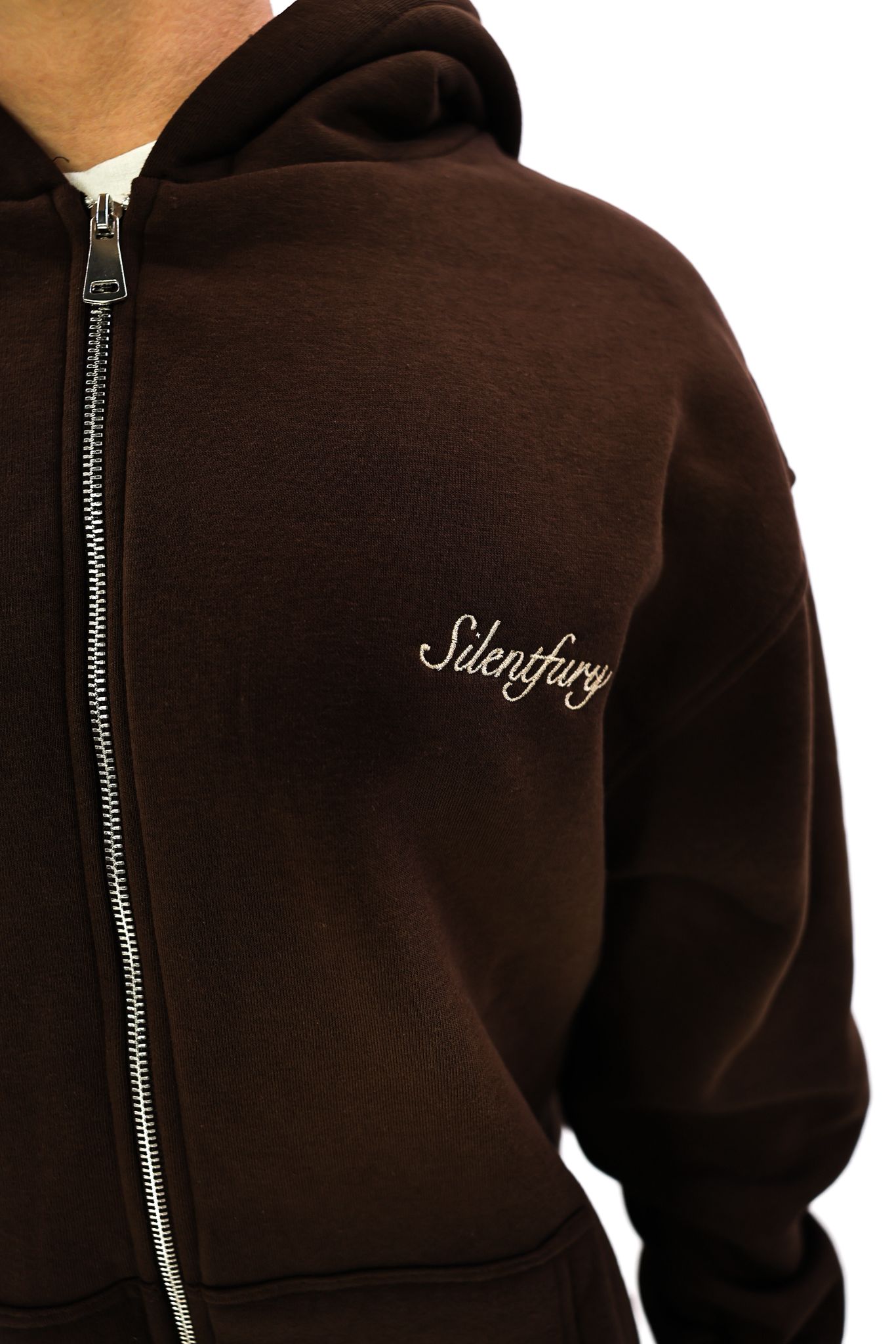 Mocha Core Zip Hoodie Brown