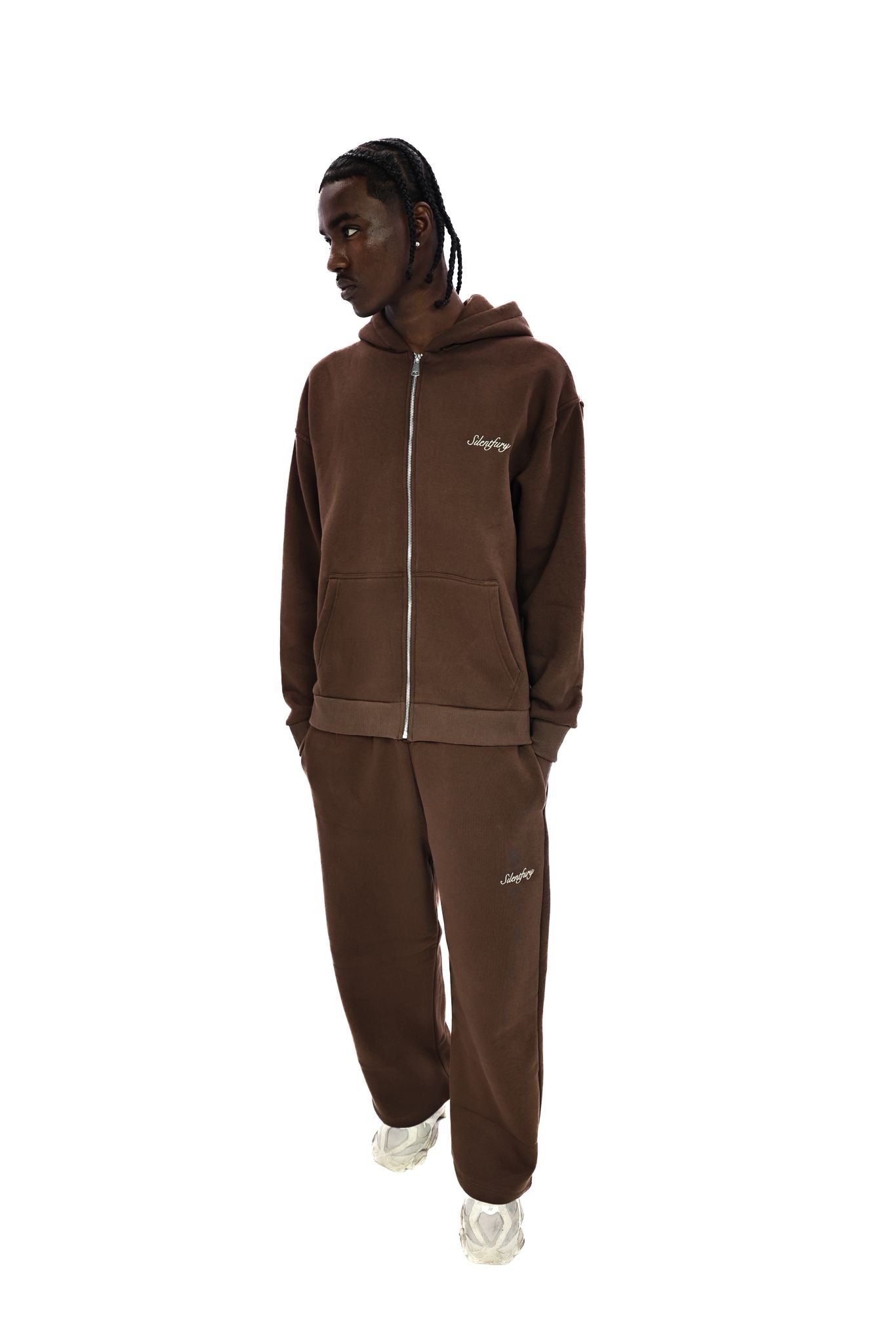Mocha Core Zip Hoodie  Brown